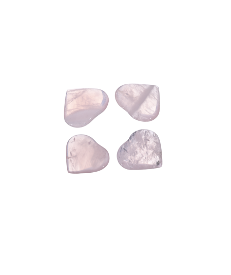 image de coeur à poser petit modèle - quartz rose