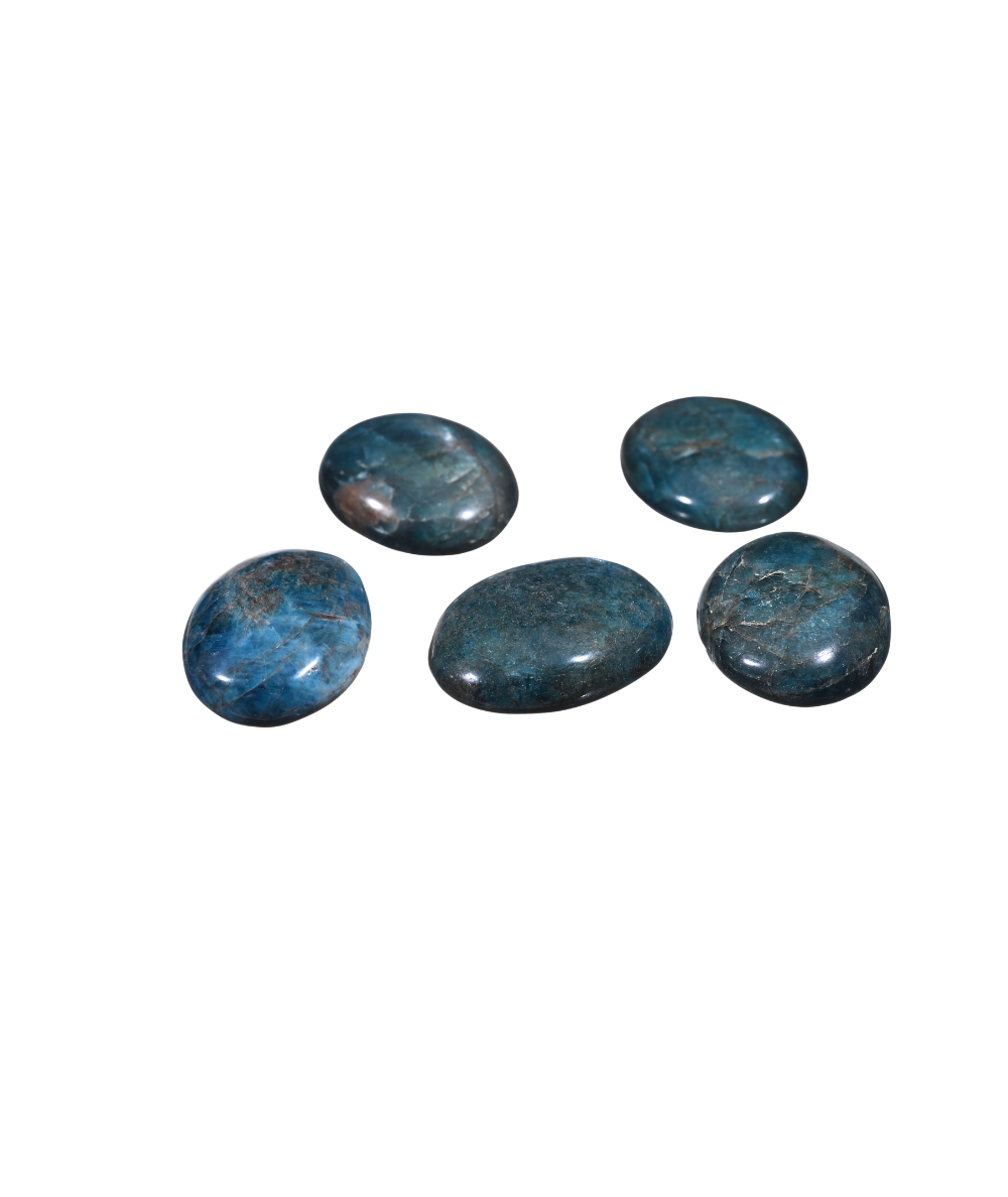 Image de galets en apatite bleue