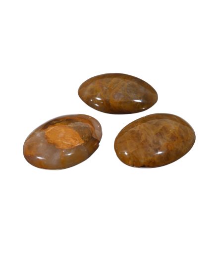 image de galets en quartz hématoide jaune