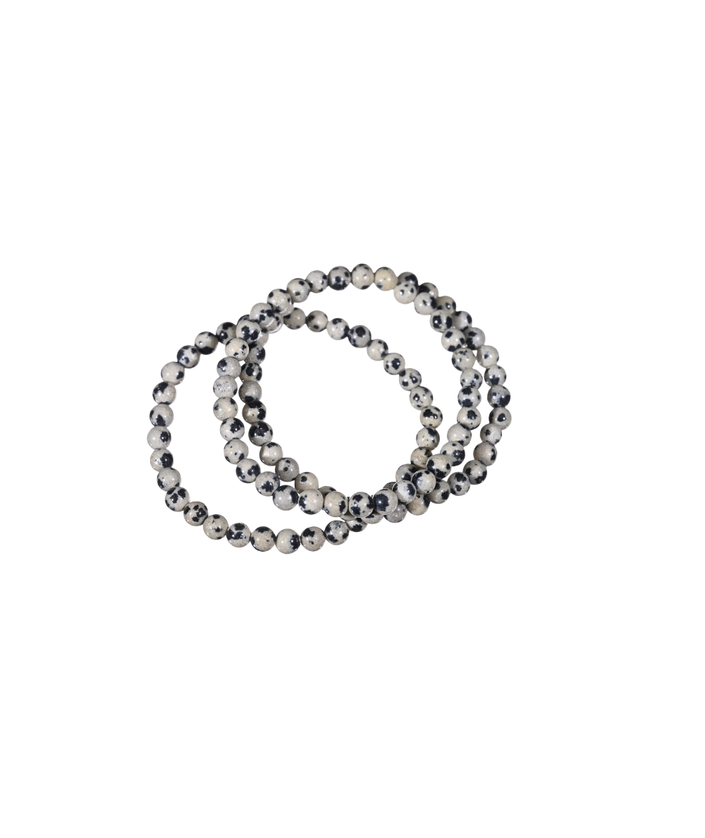 Jaspe Dalmatien - Bracelet Boules Enfant