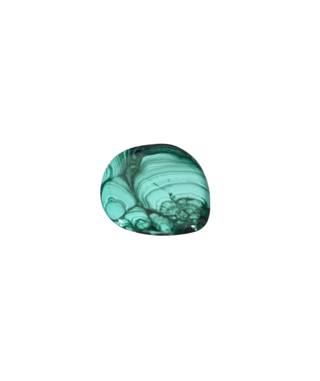 Image d'un galet plat en malachite