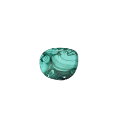 Image d'un galet plat en malachite