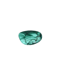 Image d'un galet plat en malachite