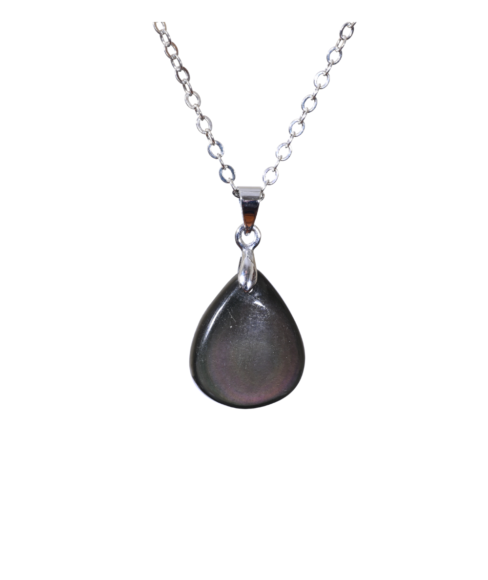 Image d'une pendentif en obsidienne oeil céleste