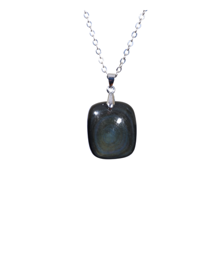 Image d'une pendentif en obsidienne oeil céleste