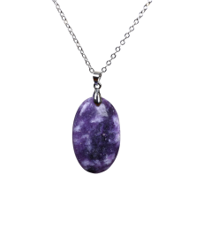 Image d'un pendentif en lépidolite