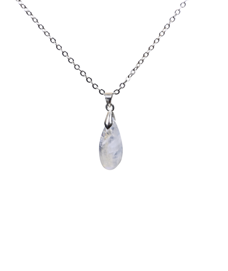 Pierre de Lune Blanche - Pendentif Bélière