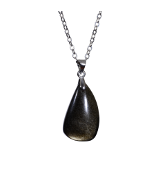 Image d'un pendentif bélière en obsidienne dorée