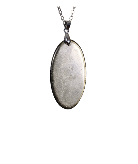 Image d'un pendentif bélière en obsidienne dorée