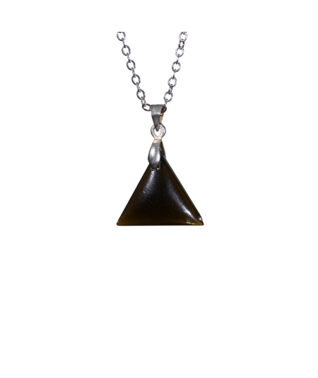 Image d'un pendentif bélière en obsidienne dorée