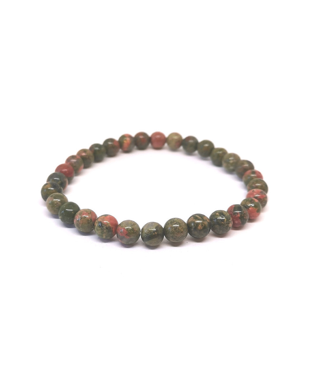Image d'un bracelet boules en unakite