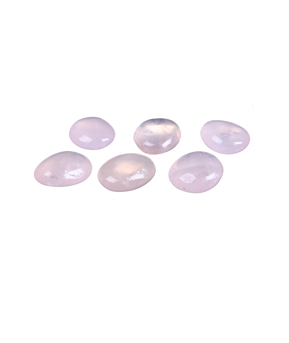 Photo de galets en quartz rose