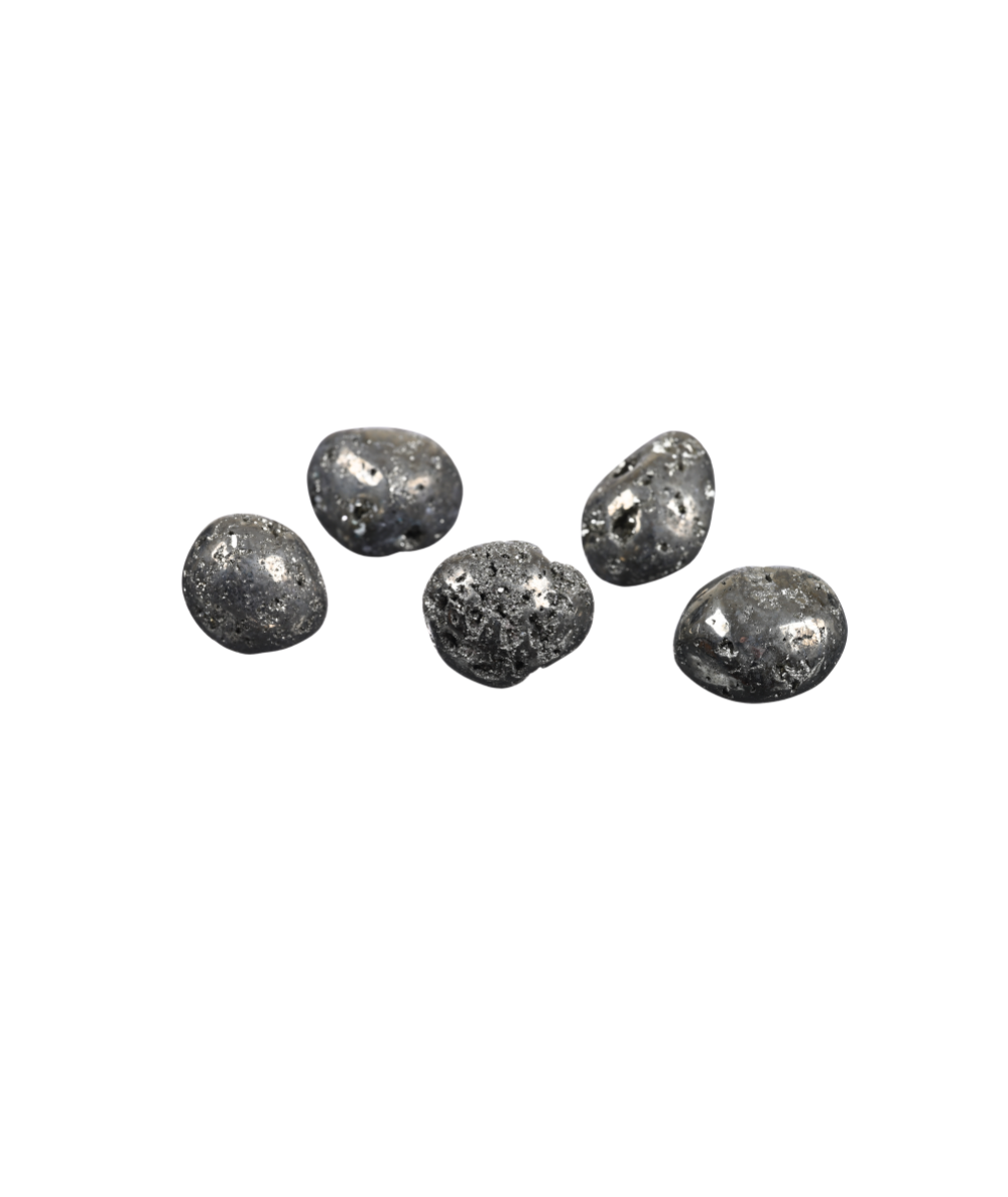 Image de pierres roulées en pyrite de fer
