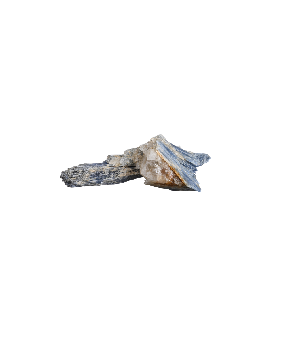 Image d'une pierre brute en cyanite bleue