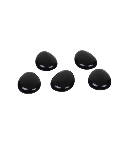 Image de pendentifs pierres percées en obsidienne noire