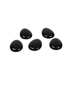 Image de pendentifs pierres percées en obsidienne noire