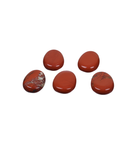 Image de pendentifs en pierre percée en jaspe rouge