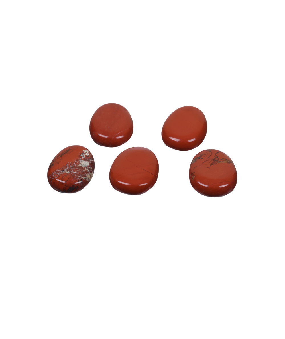 Image de pendentifs en pierre percée en jaspe rouge