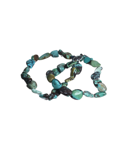 Image d'un bracelet pierres roulées en turquoise