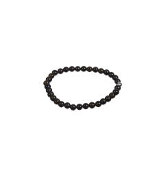 Image d'un bracelet boules en obsidienne dorée