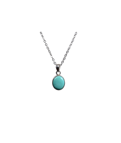 Image d'un pendentif serti argent en turquoise d'arizona