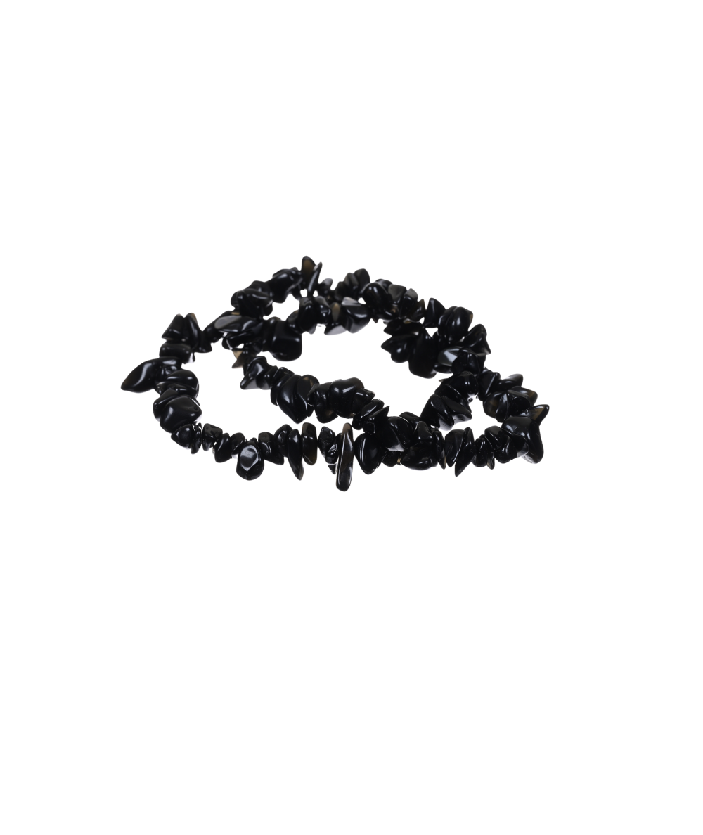 Image d'un bracelet ships en obsidienne noire