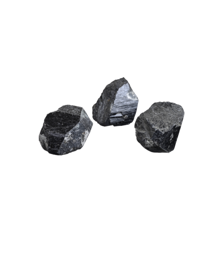 Image de pierres brutes en tourmaline noire mono terminées