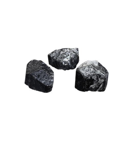 Image de pierres brutes en tourmaline noire mono terminées