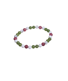 Image d'un bracelet astro vierge en Jade, Rhodonite & Howlite