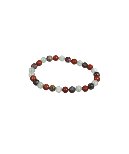 Image d'un Bracelet Astro Sagittaire en Jaspe rouge, Aventurine verte & Jaspe léopard