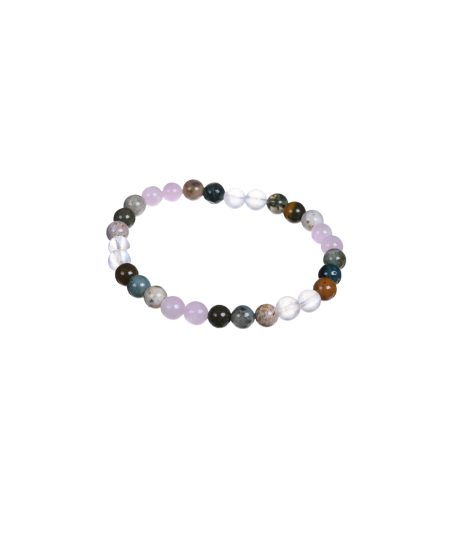 Image d'un Bracelet Astro Poissons en Jaspe océan, Kunzite & Pierre de lune