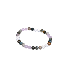 Image d'un Bracelet Astro Poissons en Jaspe océan, Kunzite & Pierre de lune