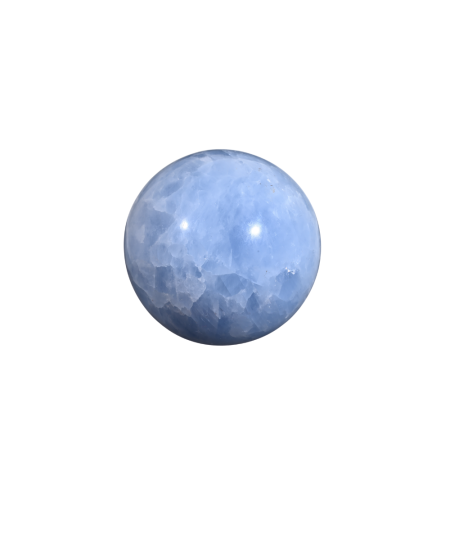 Image d'une sphère en calcite bleue
