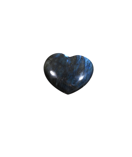 Image d'un coeur à poser en labradorite