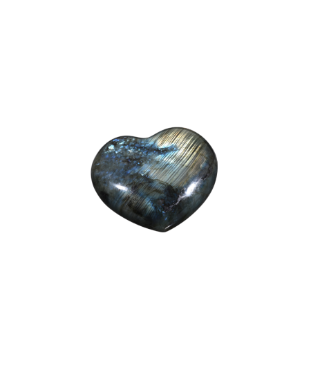 Image d'un coeur à poser en labradorite