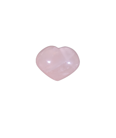 Photo d'un coeur à poser en quartz rose