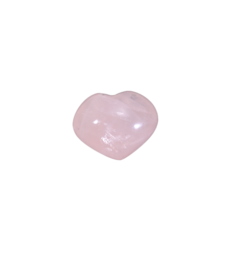 Photo d'un coeur à poser en quartz rose