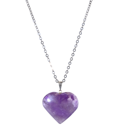 Image d'un pendentif coeur en améthyste