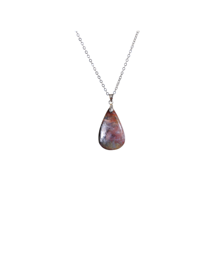 Image d'un pendentif bélière en Héliotrope (Jaspe Sanguin)