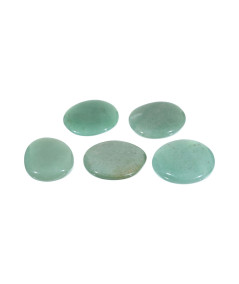 Image de galets plats en aventurine verte