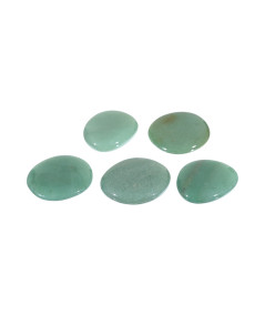 Image de galets plats en aventurine verte