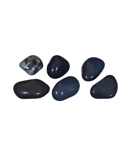 Image de pierres roulées en obsidienne spider