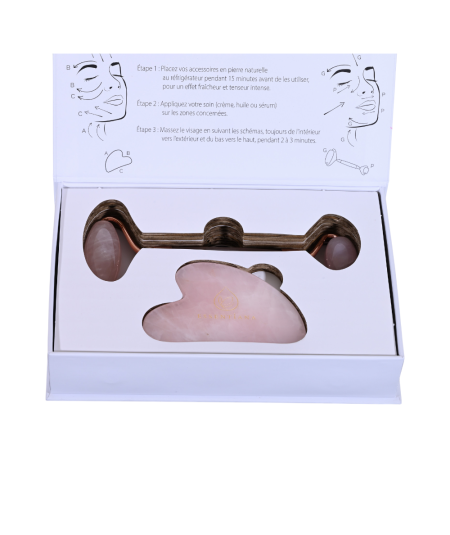 Image d'un coffret bien être tendresse en quartz rose