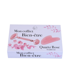 Image d'un coffret bien être tendresse en quartz rose
