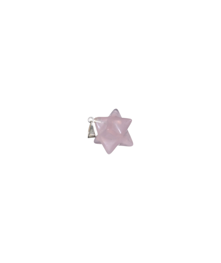 Image de pendentifs merkaba en quartz rose