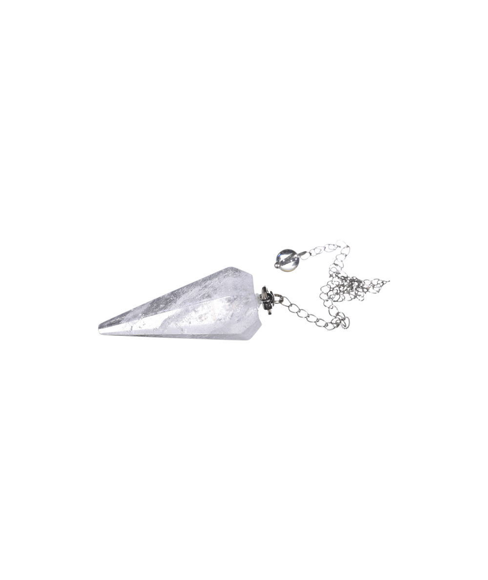 Pendule Cristal de roche 6 faces | Radiesthésie | Cristal Forest