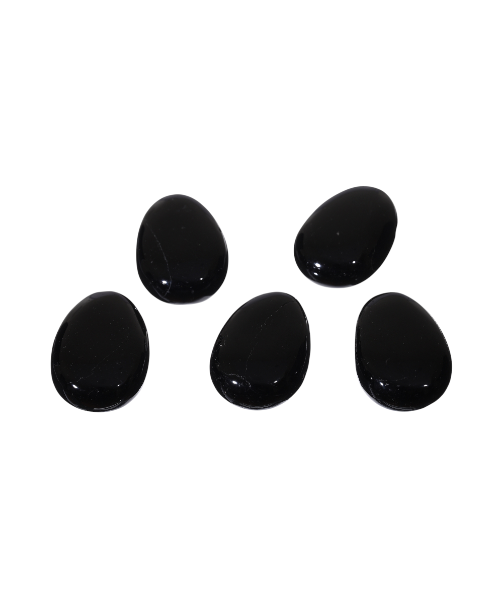 Image de pendentifs en pierre percée en tourmaline noire