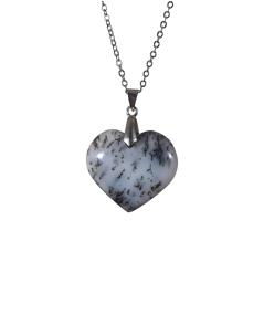 Pendentif cœur agate dendrite | Cristal Forest