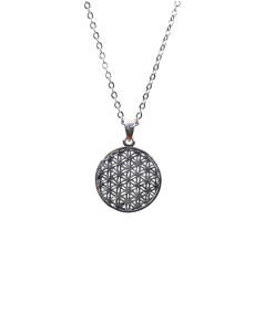 Image d'un pendentif fleur de vie en argent