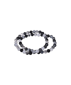Image de bracelets boules en quartz tourmaline noire